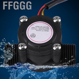 Ffggg Precision G3/4 Thread Water Flow Sensor Hall Effect Flowmeter 1-30L/min Black oe