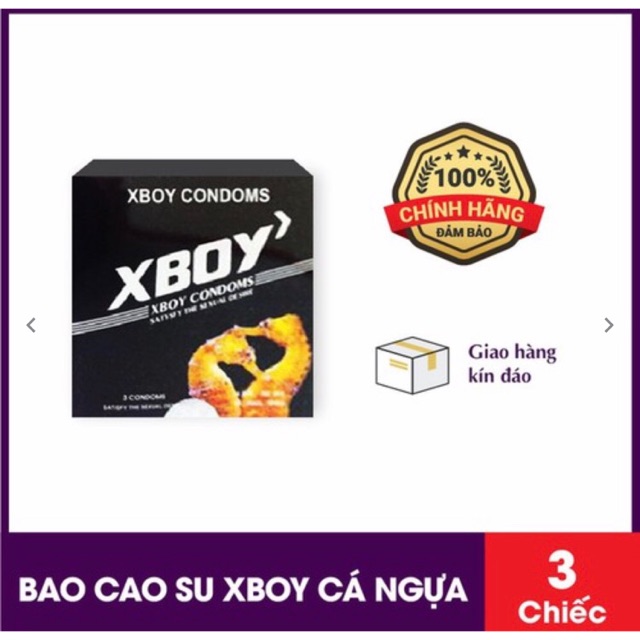 [ GIẢM CỰC SỐC ] Bao Cao Su Siêu Mỏng , Thân Bi Gân Gai , Kéo Dài Thời Gian Quan Hệ XBOY hộp 3 chiếc