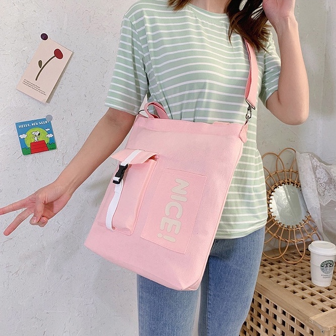 Túi đeo vai ENVIROSAX vải canvas cỡ lớn thời trang cá tính