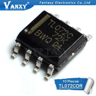 10pcs tl072cdr sop8 tl072c sop tl072 smd 072cdr sop-8 tl072cdt tl072c