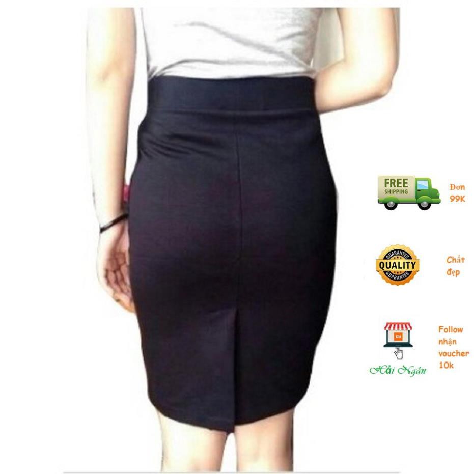 CHÂN VÁY BÚT CHÌ CÔNG SỞ LƯNG THUN XẺ TÀ SAU 503 | BigBuy360 - bigbuy360.vn