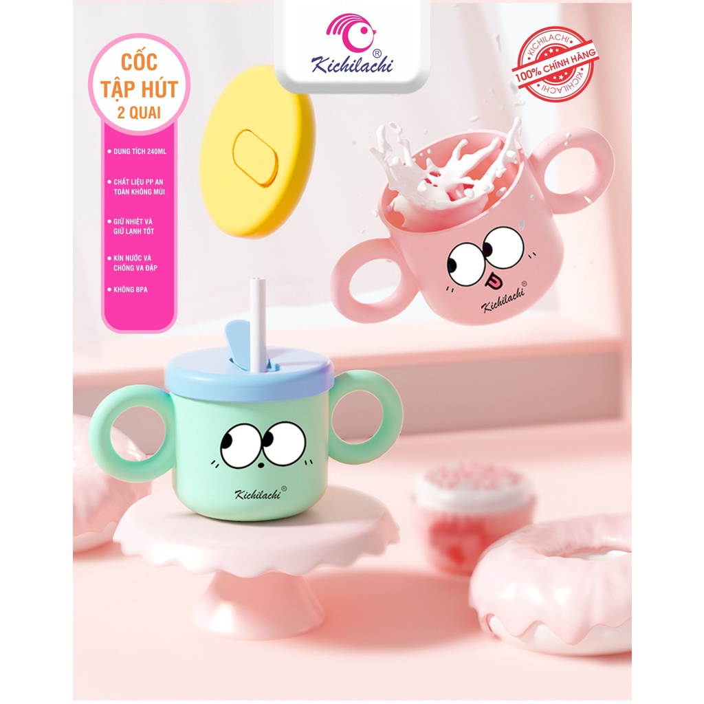 Cốc tập uống Kichi hình đôi mắt (Cái)