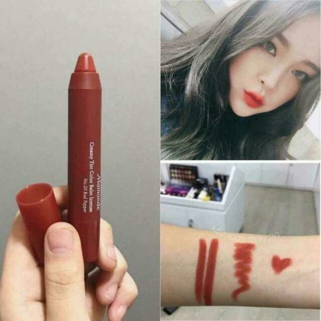 Son Mamonde Creamy Tint Color Balm Intense 2.5g Màu 20 Red Pepper - Cam cháy