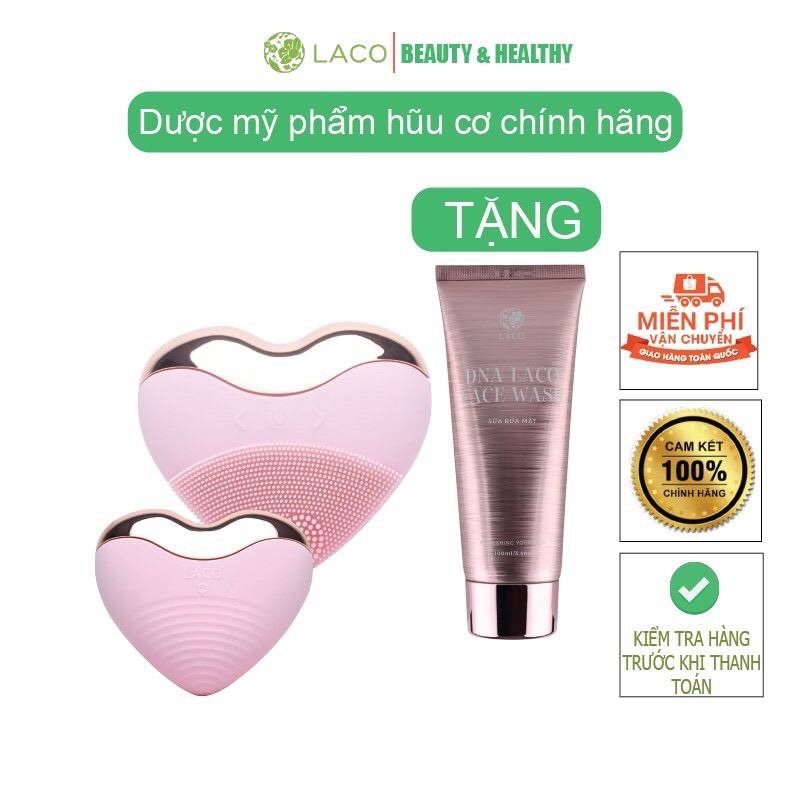 Máy rửa mặt Laco Luxury chăm sóc da toàn diện - Tặng sữa rửa mặt DNA cá hồi