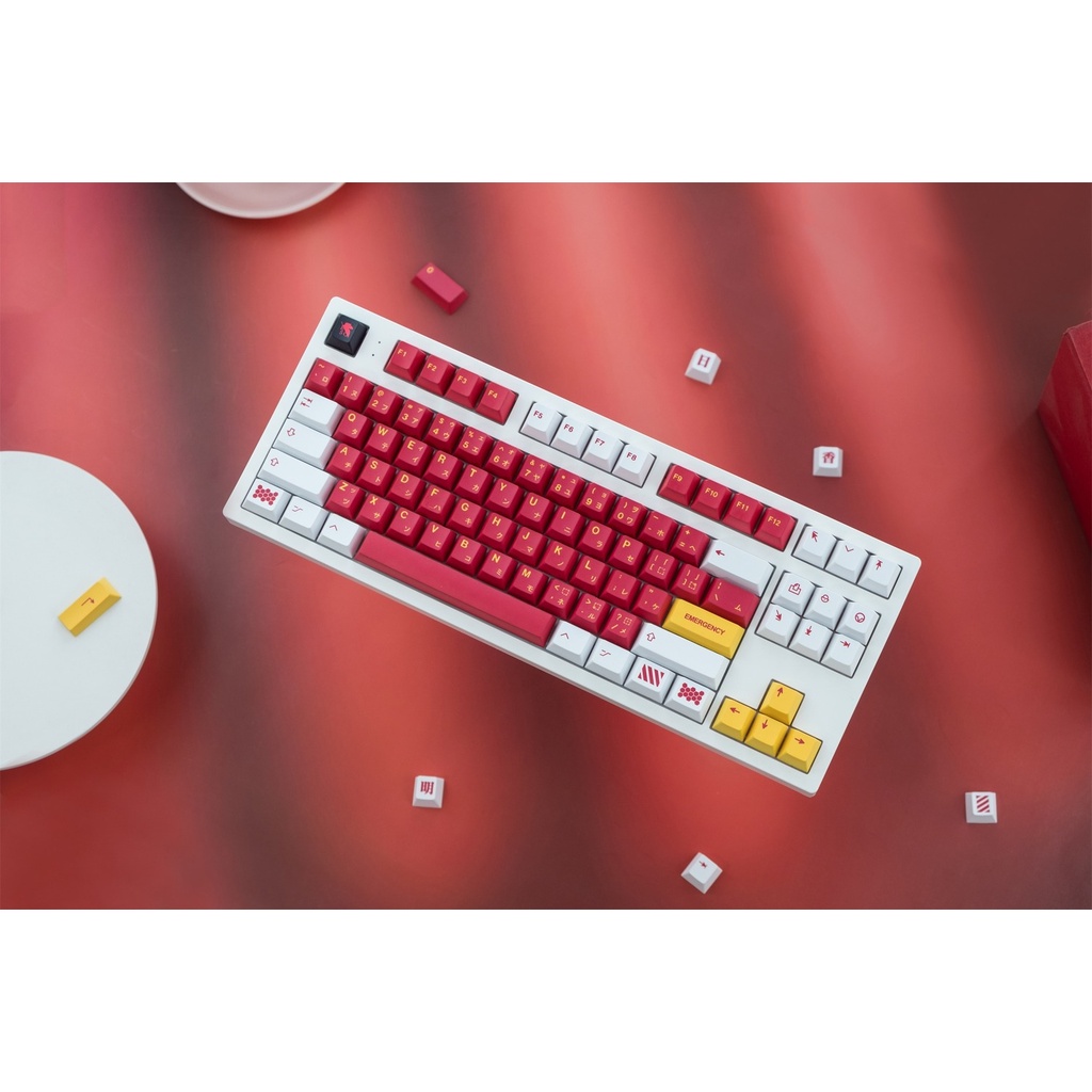 129 Phím EVA-02 Keycaps Cherry Profile Asuka Langley Soryu Anime PBT DYE-SUB Bàn phím cơ Keycap