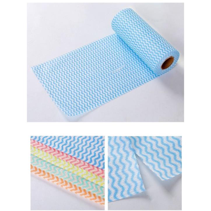 Cuộn Giấy Lau Đa Năng, Khăn Lau Bếp Vải Không Dệt (50 khăn)