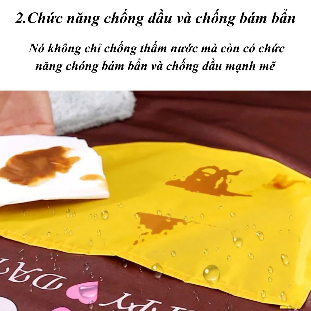 Tạp dề nấu ăn , tạp dề chống nước cao cấp ,có khăn lau tay bên hông tiện lợi ATILA SHOP