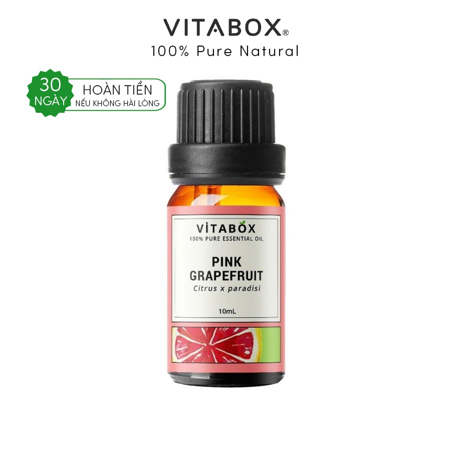 Tinh Dầu Vỏ Bưởi Hồng (Pink Grapefruit) - 100% Thiên Nhiên Nguyên Chất - Vitabox Natural Essential Oil