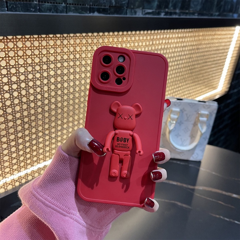 Ốp Điện Thoại Silicon Dẻo Họa Tiết Chú Gấu Dễ Thương Cho IPhone 11 12 13 Pro Max 7 8 Plus Xs Xr Xs Max