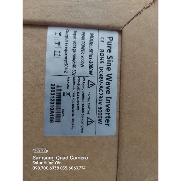 Inverter 48V.DC to 230V.AC 3000/9000w hãng Cnbou