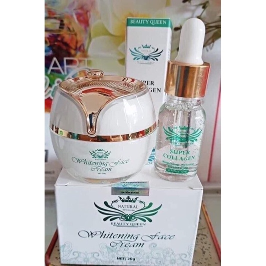 kem cấy trắng beauty queen(combo 2 món 209k)trước khi đặt ib ze lo shop 09 4538 4538