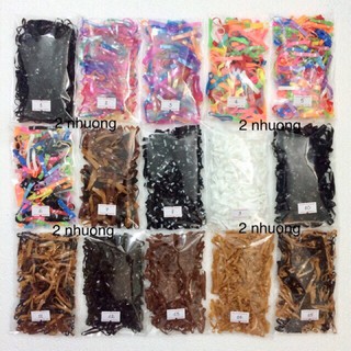 SALE DEAL 1K CÂN CHÍNH XÁC chia sẵn túi dây cột tóc nhiều màu thun chun nịt buộc tóc 30gr 10gr 20gr