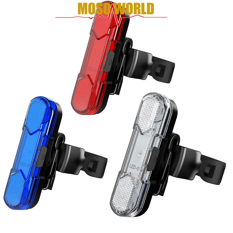 Đèn LED gắn đuôi xe đạp MOSOWORLD chống thấm nước sạc USB chuyên dụng cao cấp
