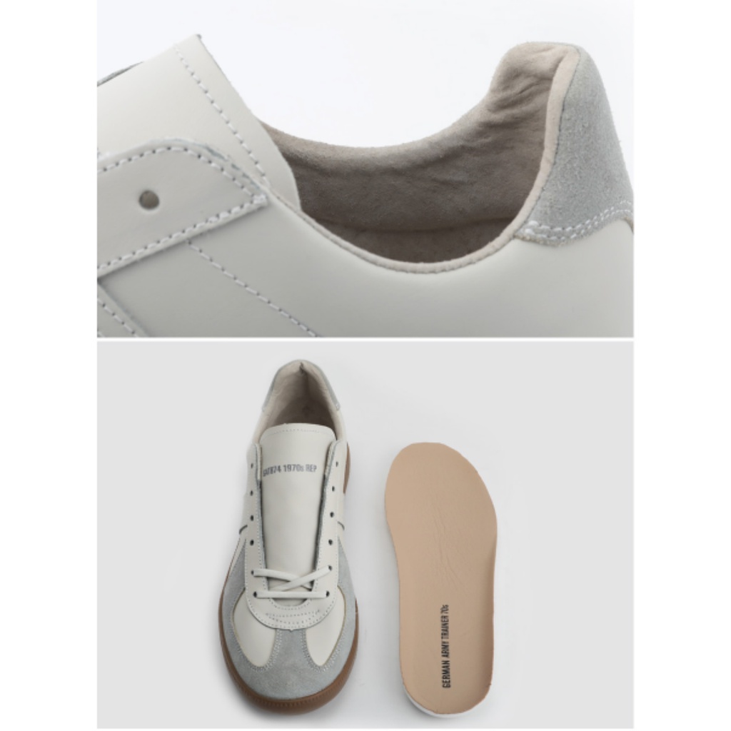 Giày Domba GERMAN ARMY TRAINER 70s - Màu Trắng/Xám Nhạt   GAT-8741 Chính Hãng Nam Nữ