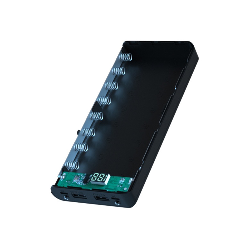 Hộp đựng pin sạc dự phòng A8 LCD 8x18650 không có pin