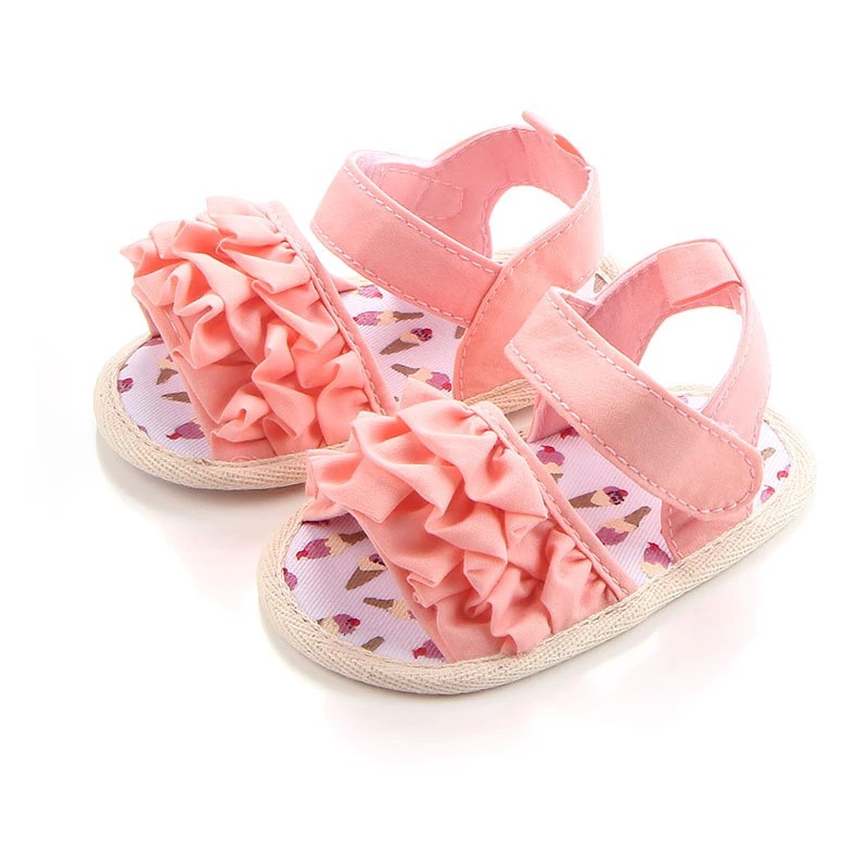 Giày Sandal Quai Dán Cho Bé Gái Từ 0-12 Tháng Tuổi