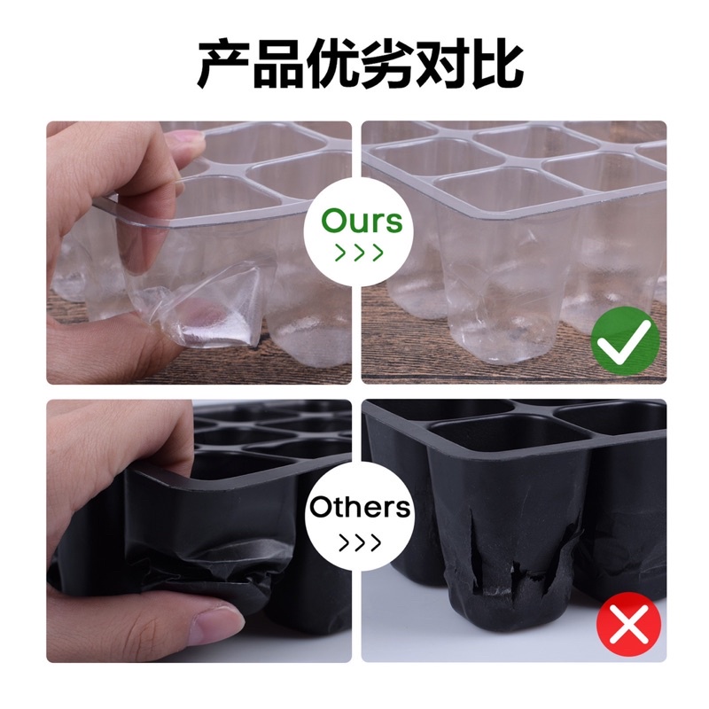 Bộ khay ươm hạt giống 12 lỗ 3 chị tiết có nắp điều chỉnh