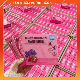 Bột Collagen Lựu Hoa Nghệ Tây Hàn Quốc Hộp 30 gói