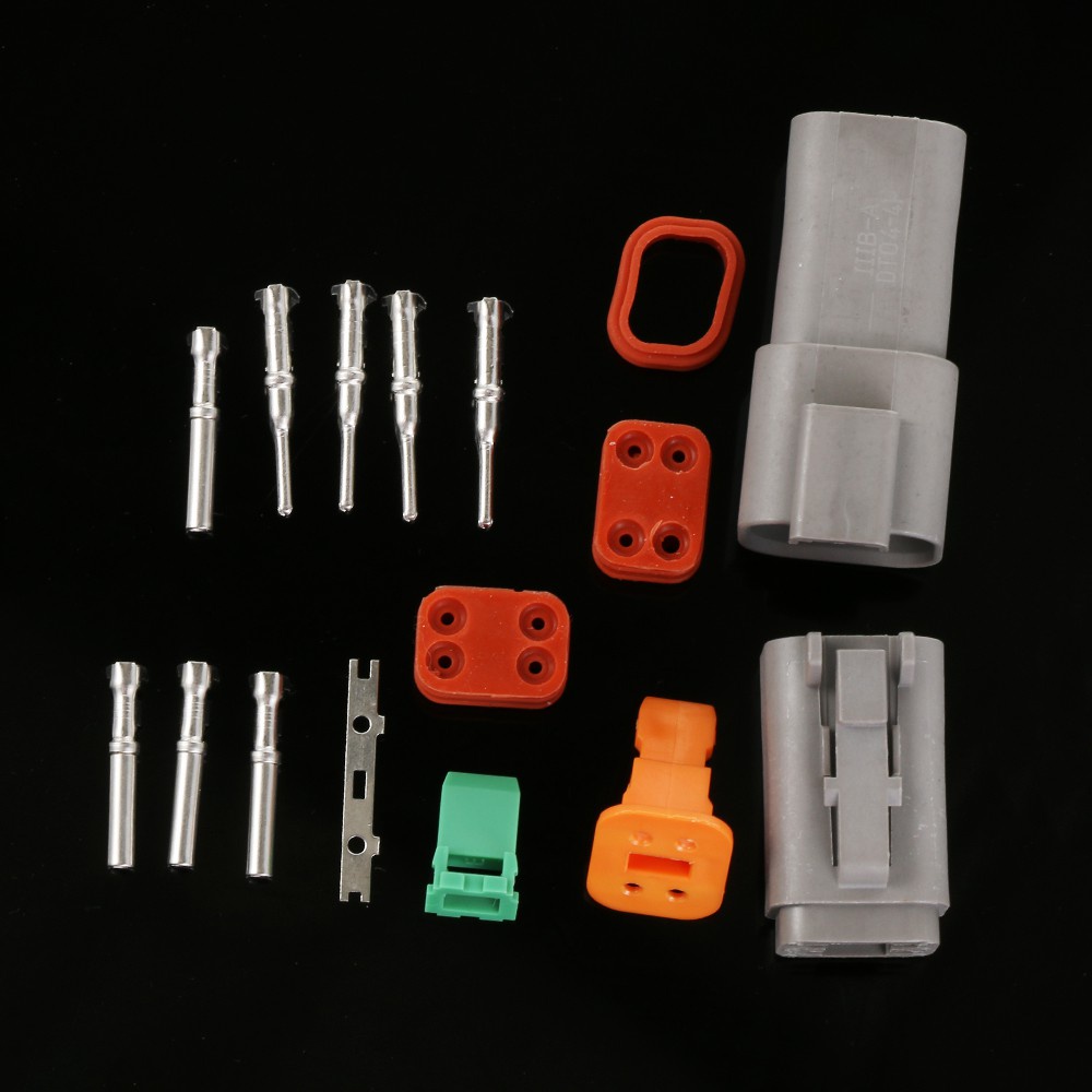 Set đầu nối dây điện chống thấm nước Dt06 / 04 2 / 3 / 4 / 6 / 8 / 12 chấu cho xe hơi / xe tải / xe máy