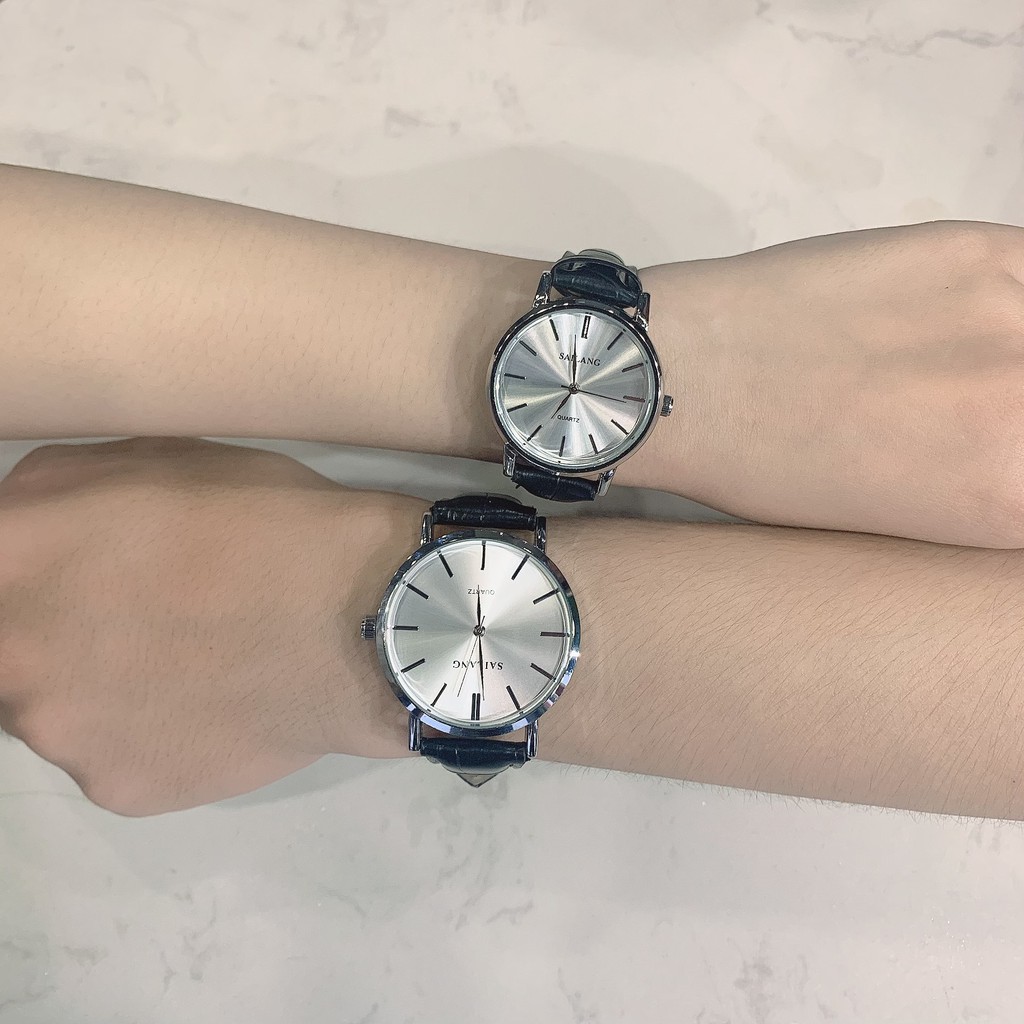 Đồng Hồ Cặp SAILANG 0011 | 0012  ⚡ [Mẫu Siêu Đẹp] ⚡ Với Mặt Dây Da Chất Lượng, Thời Thượng