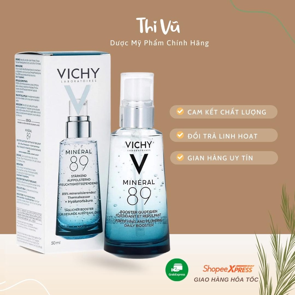 Tinh chất khoáng cô đặc Vichy Mineral 89 cấp ẩm phục hồi tái tạo da 50ml - Thi Vũ