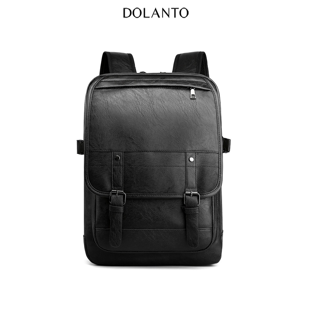 Balo Đi Học Da Thật NOIR Chống Nước Cao Cấp Thời Trang Rẻ Đẹp Nhẹ Da Đen Đựng Laptop Đi Chơi Du Lịch Nam Nữ DOLANTO