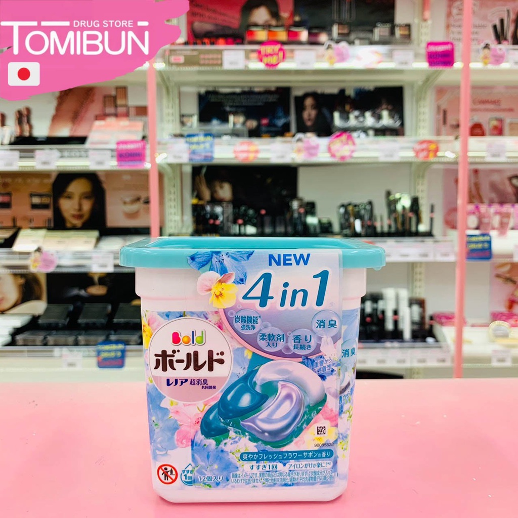 Viên Giặt Xả Gelball 3D - 4 phân loại- Hộp 12/17 viên - túi 31/ 56 viên - Hàng Nhật Bản nội địa - Tomibun