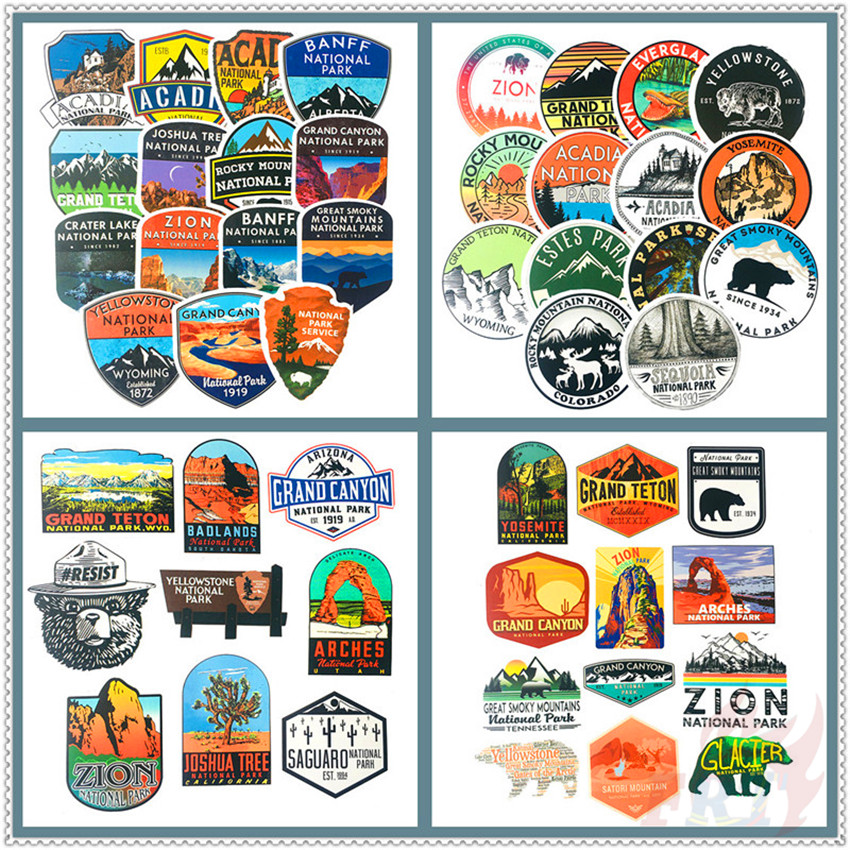 50Pcs/Set ❉ National Park Series 01 National Geographic Graffiti Stickers ❉ Outdoor Adventure DIY Fashion Mixed Luggage Laptop Skateboard Doodle Decal Stickers