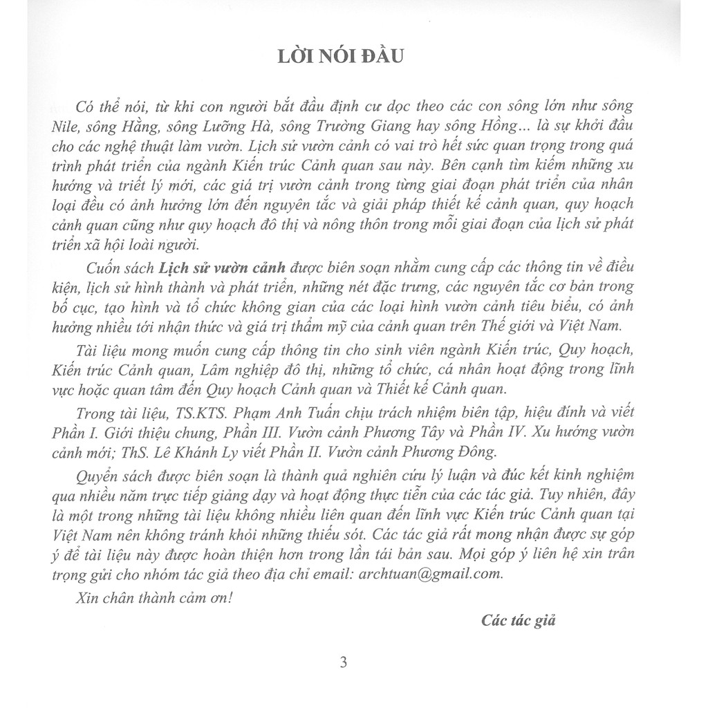 Sách -  Lịch Sử Vườn Cảnh
