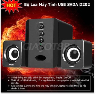 Loa Máy Tính SADA D202 Bộ 3 Loa Vi Tính USB Nghe Nhạc Siêu Hay Âm Thanh Super Bass - XSmart thumbnail