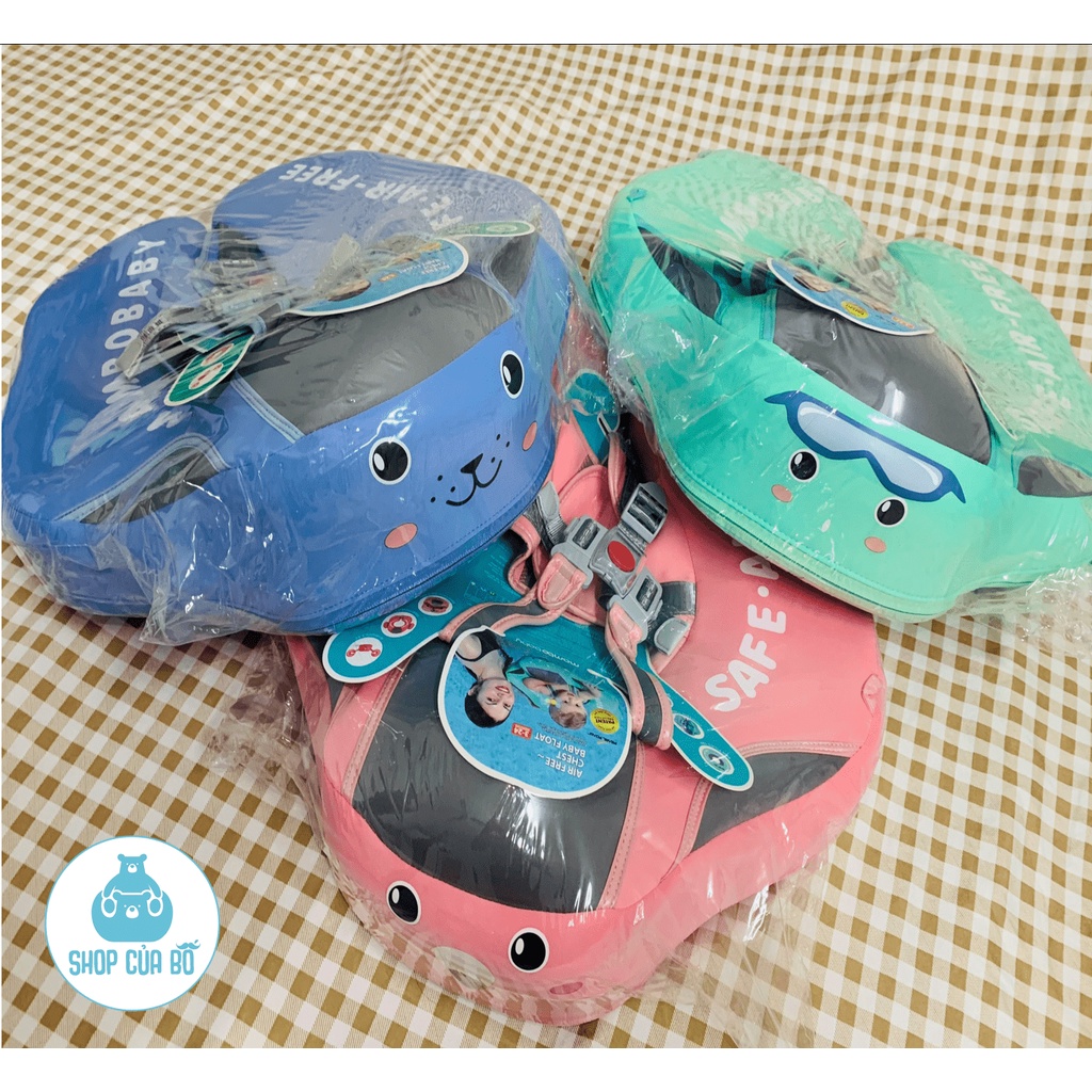 Phao bơi không bơm hơi cho bé từ 3-24 tháng phao chống lật cao cấp Mambobaby