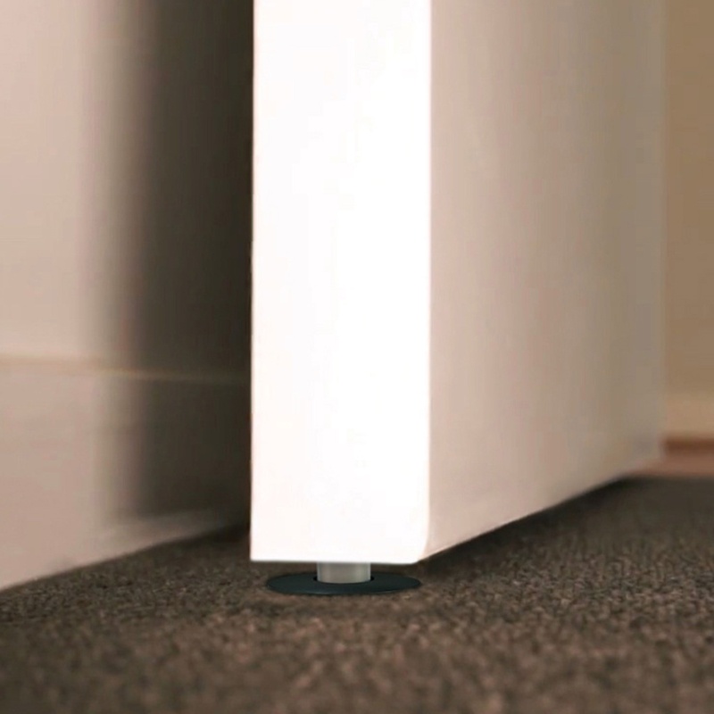 Dụng Cụ Chặn Cửa Tự Động Ẩn Bằng Thép Không Gỉ Màu Đen Siêu Mỏng