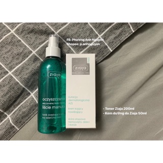 Combo toner + kem dưỡng da Ziaja