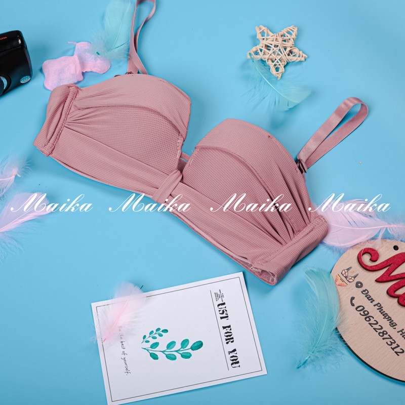 Bộ đồ lót NÂNG NGỰC không gọng quả vuông siêu nâng đẩy ngực tạo khe, phụ kiện thời trang MAIKA | BigBuy360 - bigbuy360.vn
