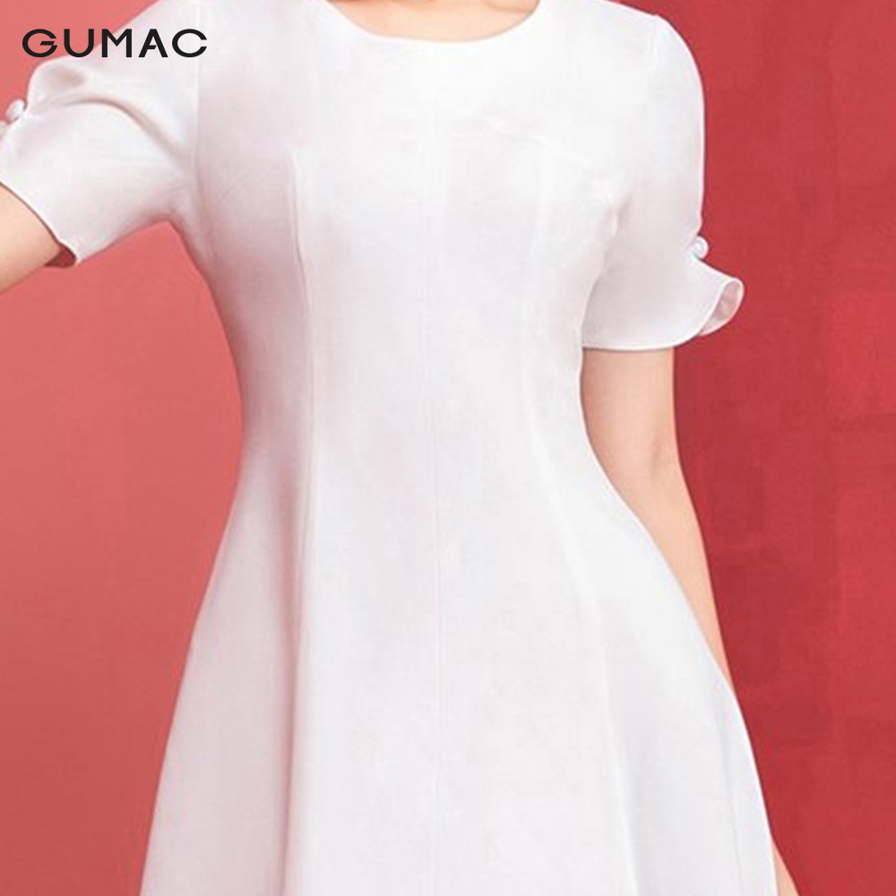 [Mã WAGU12 giảm 20% tối đa 50k đơn 150k] Đầm cúc tay trang trí GUMAC DA9247 | BigBuy360 - bigbuy360.vn