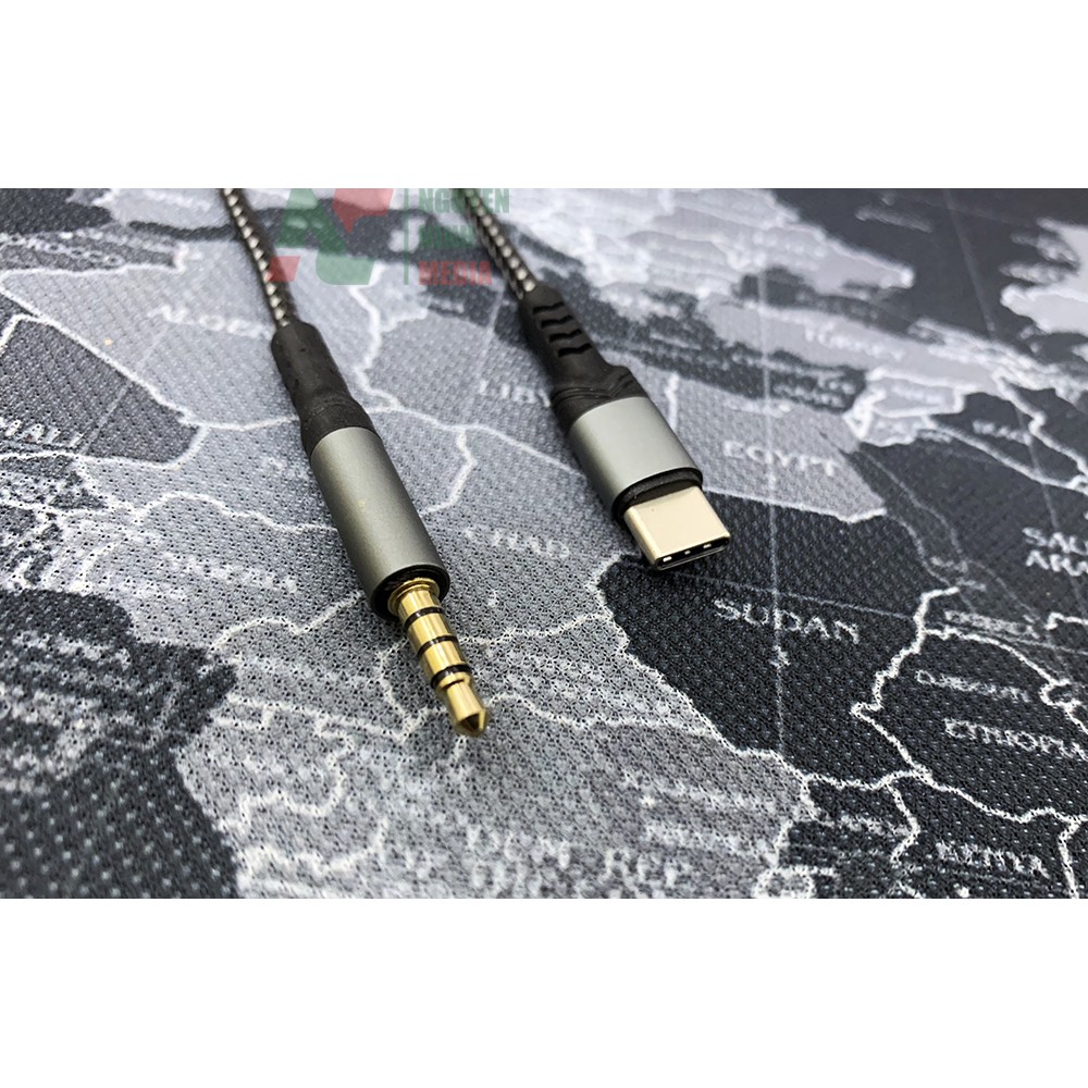 Cáp Chuyển Âm Thanh Cổng Type C Ra Cổng 3.5mm Dài 1m Earldom AUX38 - Hàng Chính Hãng