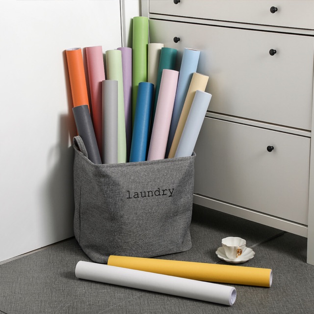 Giấy dán tường màu pastel_có sẵn keo khổ rộng 45cm dài 10 mét