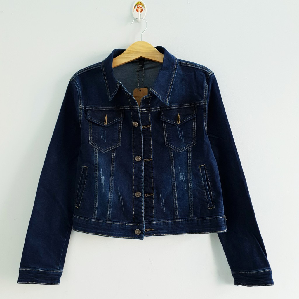 Áo khoác jean nữ co giãn Chollima thêu hoa size đại AKNU03 | BigBuy360 - bigbuy360.vn