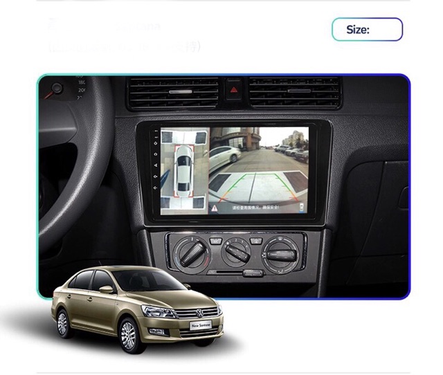 Bộ màn hình android 9,10inh chip lõi 8 camera 360 hai chế độ 3D,2D