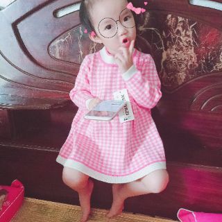 Váy len Quảng Châu cho bé gái