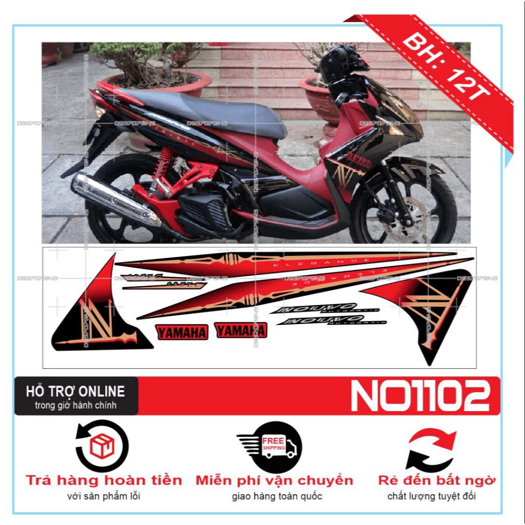 TEM XE NOUVO 4 LX THÁI LAN -- SHIN DECAL 2