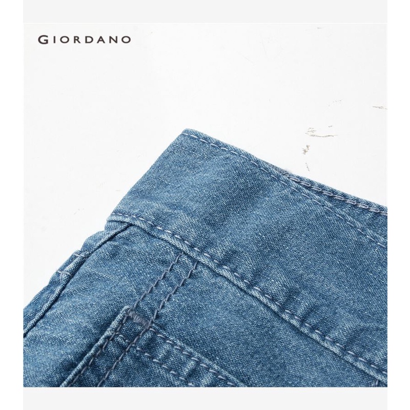 Quần jean dài GIORDANO 13111011 100% cotton thiết kế tinh tế thời trang cho nam