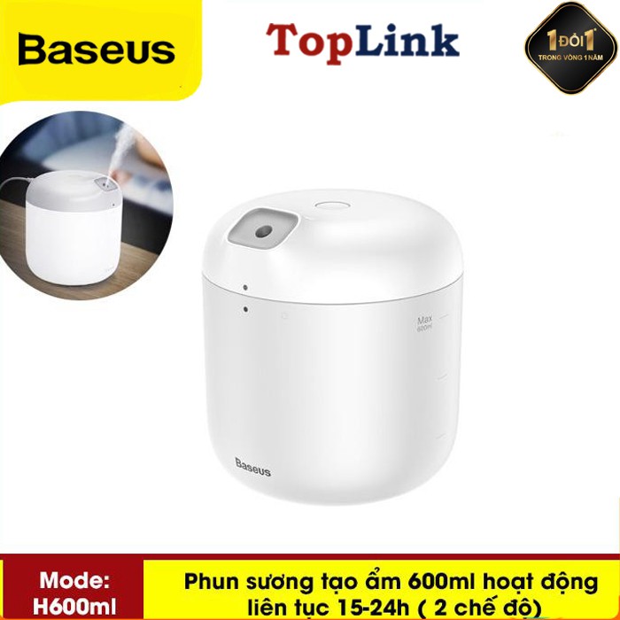 Máy Phun Sương Tạo Độ Ẩm Baseus H600ml Khuếch Tán Cho Văn Phòng Nhà Lớn Xịt Thông Minh Máy Tạo Độ Ẩm Không Khí Có ĐÈN