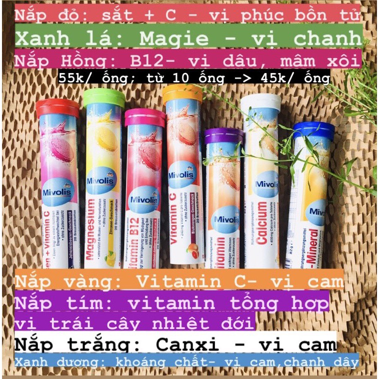 Hàng Đức- viên sủi bổ sung vitamin cho cơ thể Mivolis (7 loại) | BigBuy360 - bigbuy360.vn