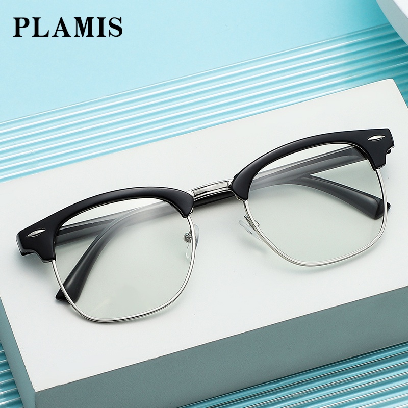 Mắt kính nam nữ PLAMIS bằng kim loại chống bức xạ và ánh sáng xanh
