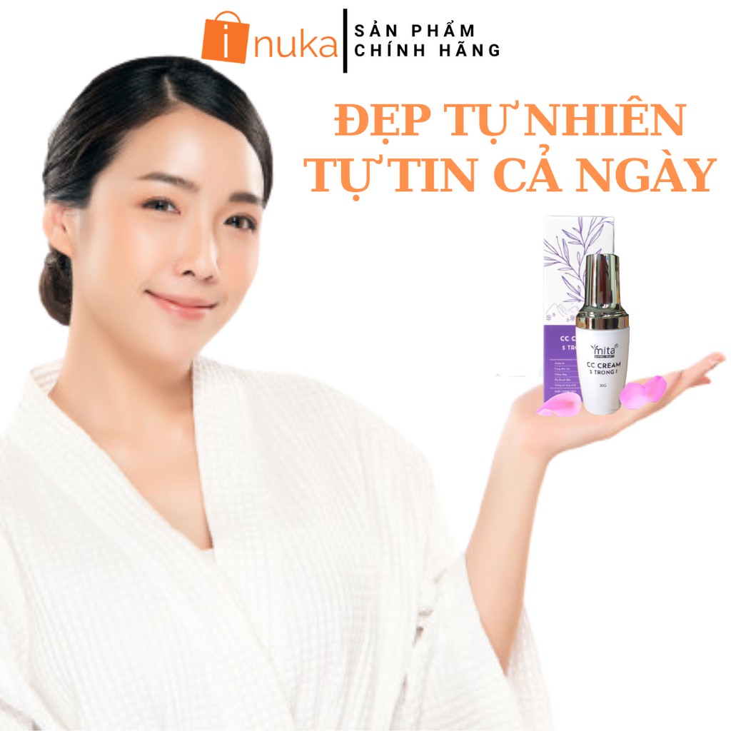 [Mua 1 Tặng 1]Kem CC Cream Dưỡng Ẩm, Kiềm Dầu, Trắng Da 5 IN 1 MITA (30ML) | BigBuy360 - bigbuy360.vn