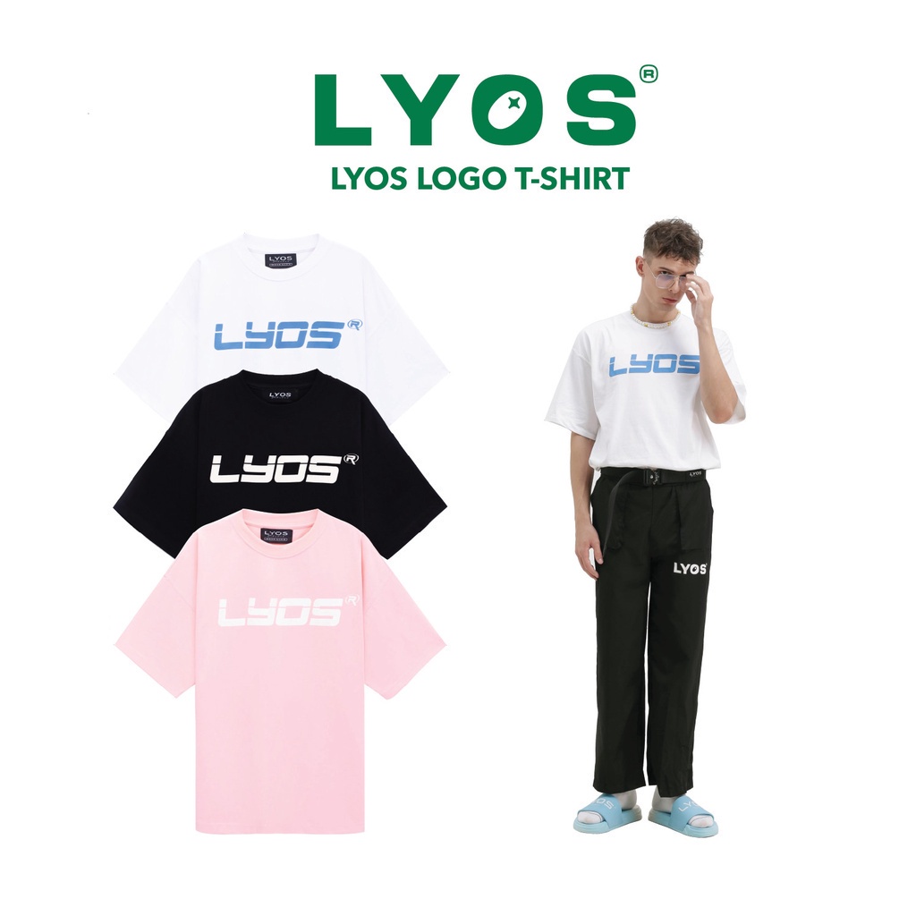 Áo Thun LYOS Logo T-Shirt Đen/Trắng/Hồng