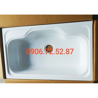 chậu rửa chén đá nhân tạo 1 hộc lớn 84x50cm