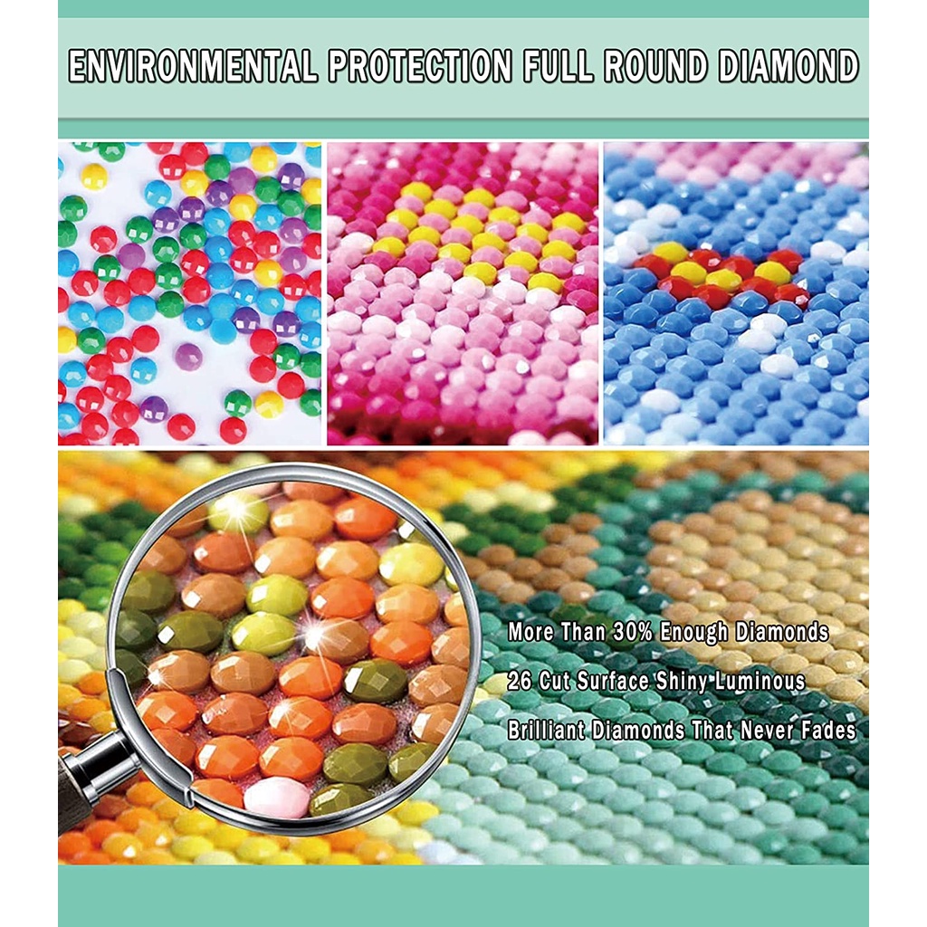 Bộ Tranh Đính Đá 5D Tự Làm Họa Tiết Tháp Eiffel 30×40CM Trang Trí Nhà Cửa