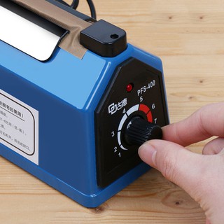 Máy hàn miệng túi, máy ép miệng túi PFS-400 đa năng dán túi nilon, zip bạc, túi giấy craft